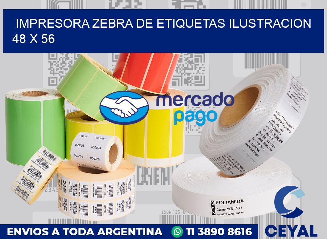 Impresora Zebra de etiquetas ilustracion 48 x 56