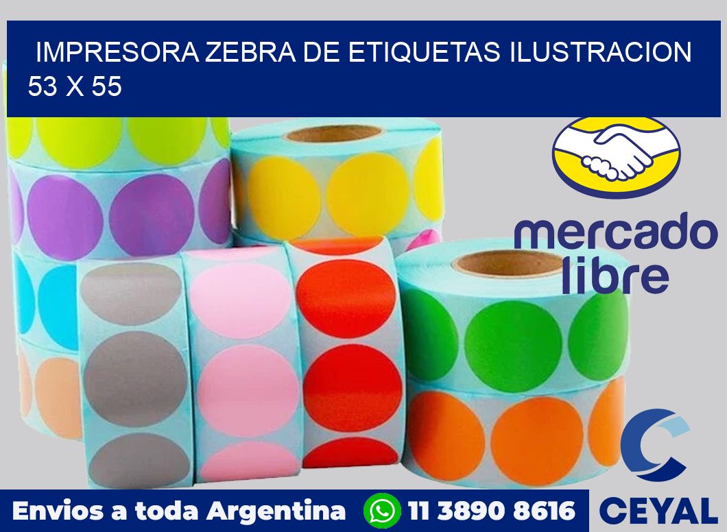 Impresora Zebra de etiquetas ilustracion 53 x 55
