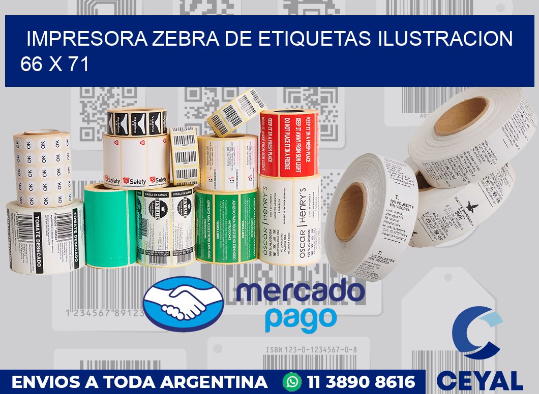Impresora Zebra de etiquetas ilustracion 66 x 71