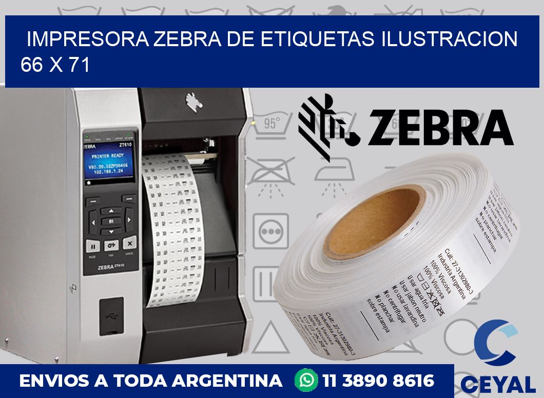 Impresora Zebra de etiquetas ilustracion 66 x 71