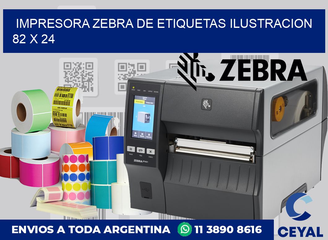 Impresora Zebra de etiquetas ilustracion 82 x 24