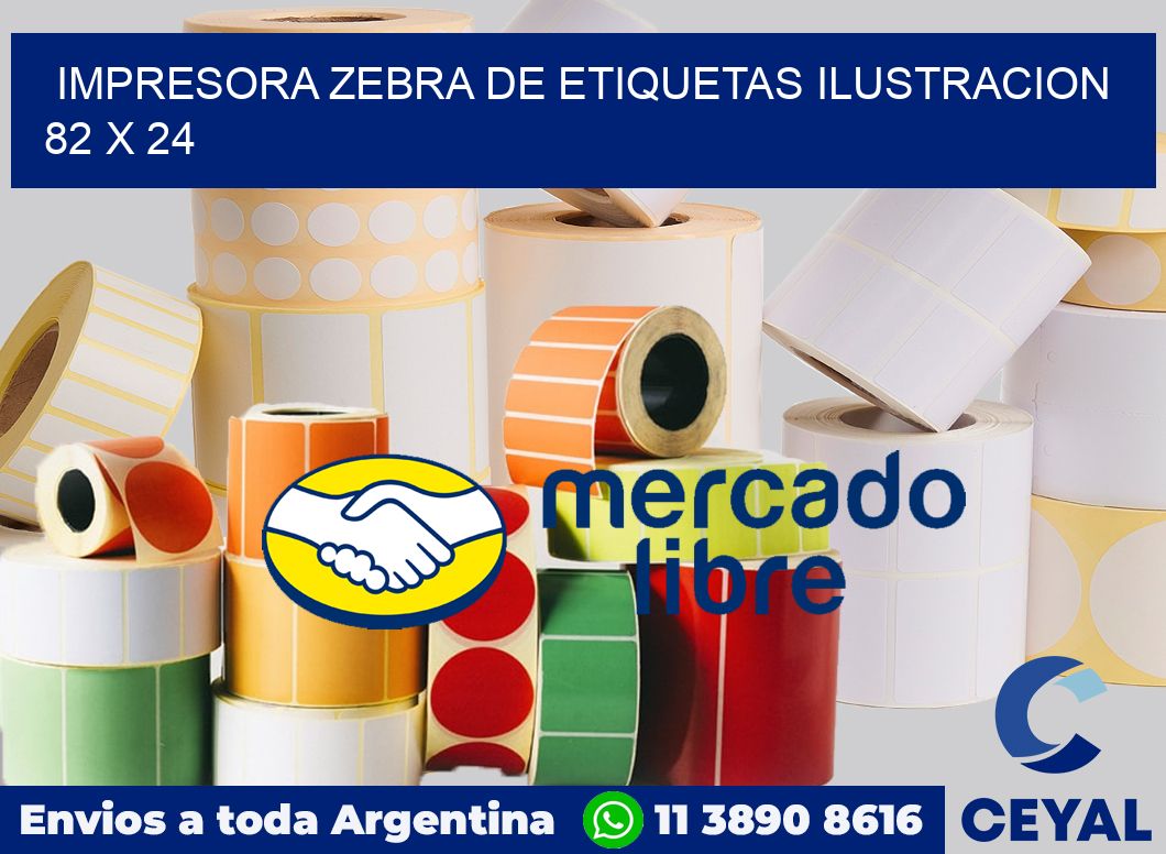 Impresora Zebra de etiquetas ilustracion 82 x 24