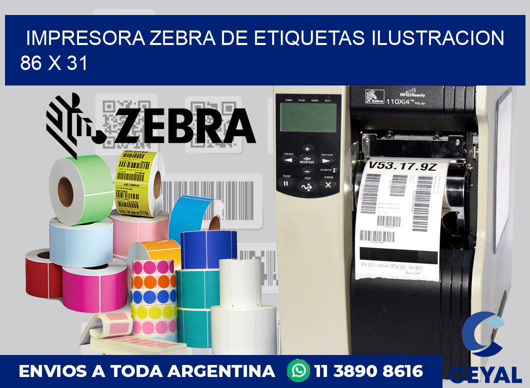 Impresora Zebra de etiquetas ilustracion 86 x 31