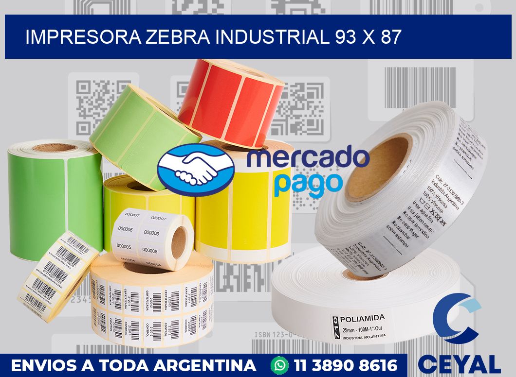 Impresora Zebra industrial 93 x 87