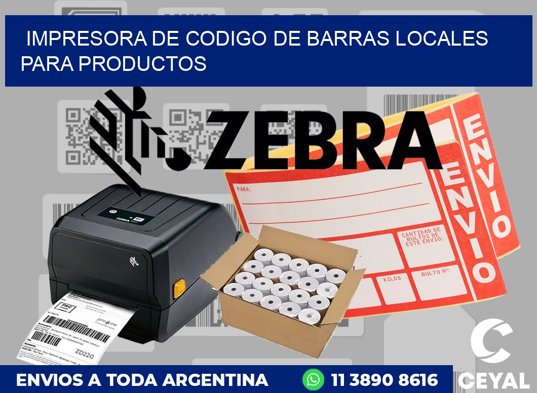 Impresora de codigo de barras locales para productos