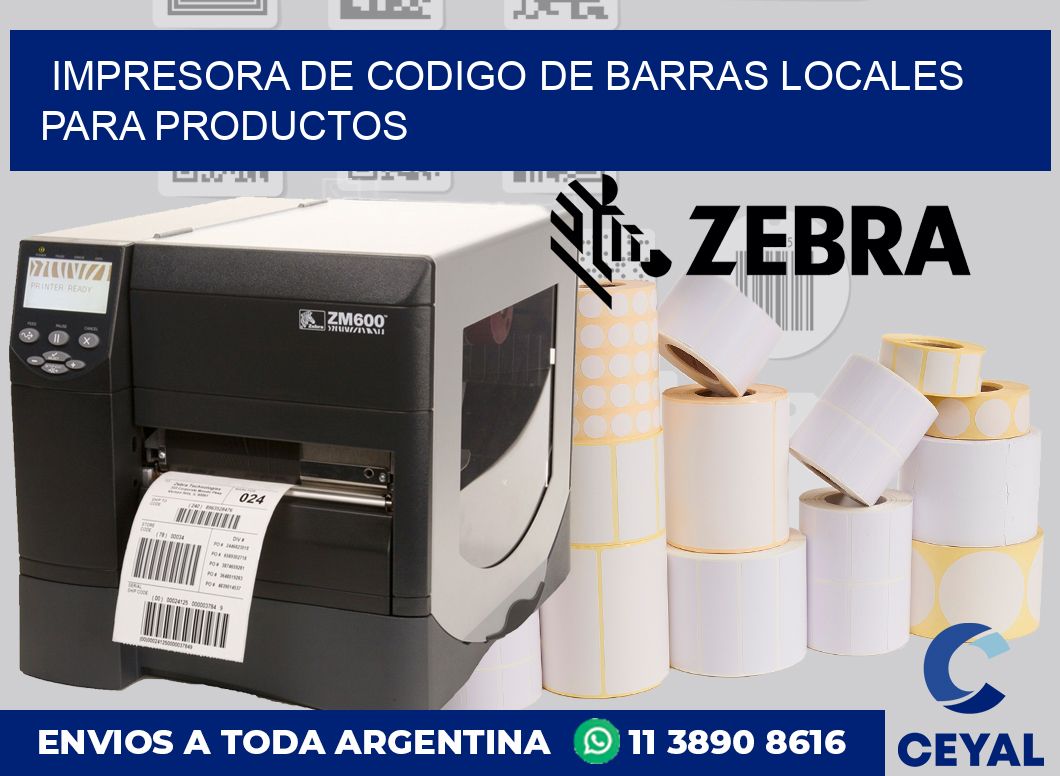 Impresora de codigo de barras locales para productos