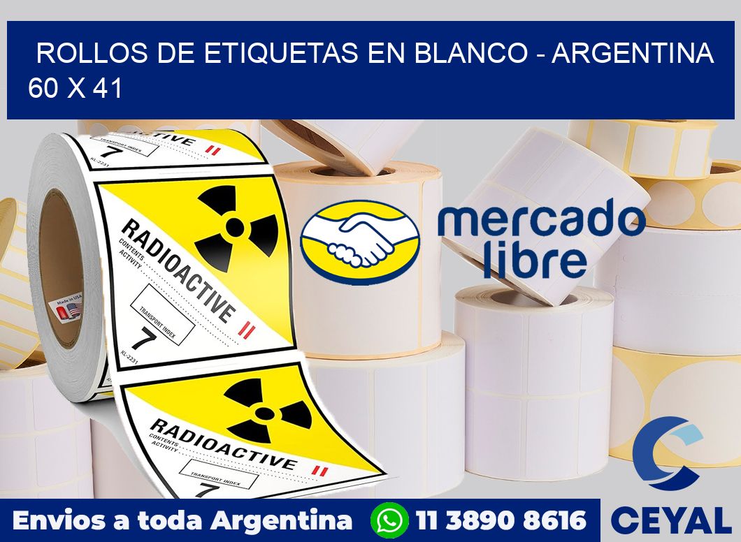 Rollos de etiquetas en blanco – Argentina 60 x 41