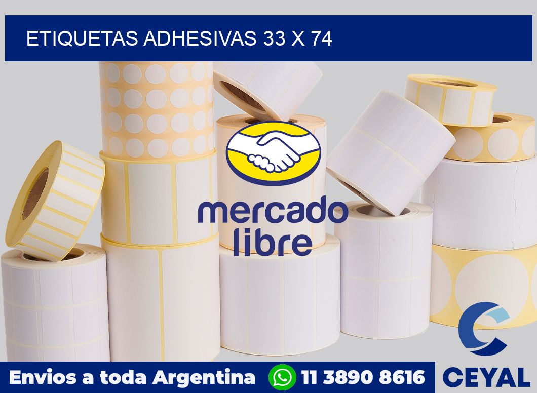 etiquetas adhesivas 33 x 74