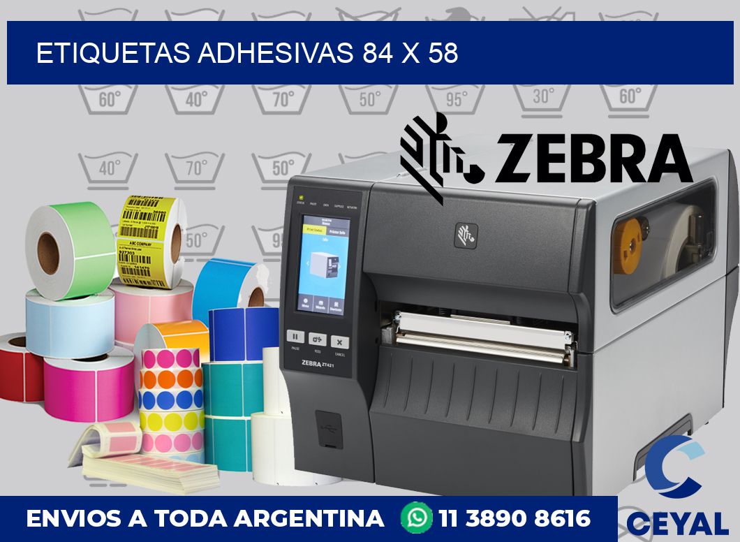 etiquetas adhesivas 84 x 58