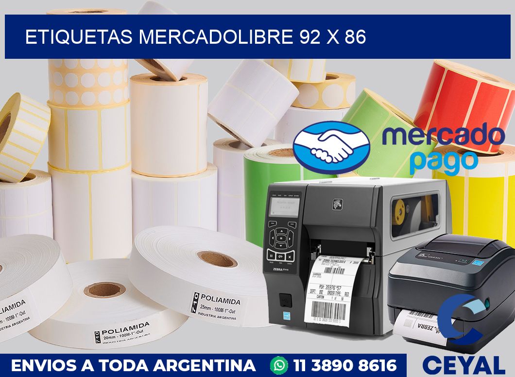 etiquetas mercadolibre 92 x 86