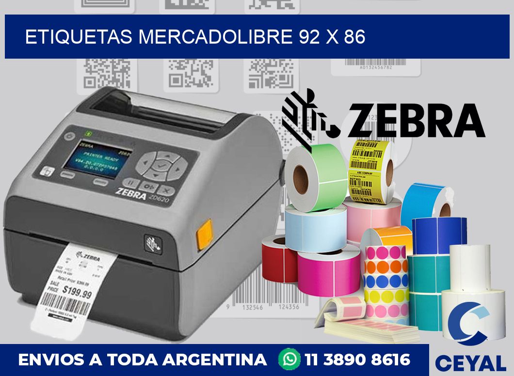 etiquetas mercadolibre 92 x 86