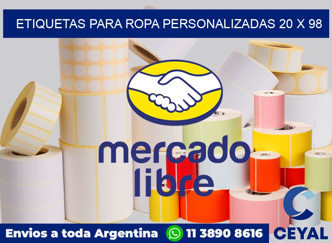 etiquetas para ropa personalizadas 20 x 98