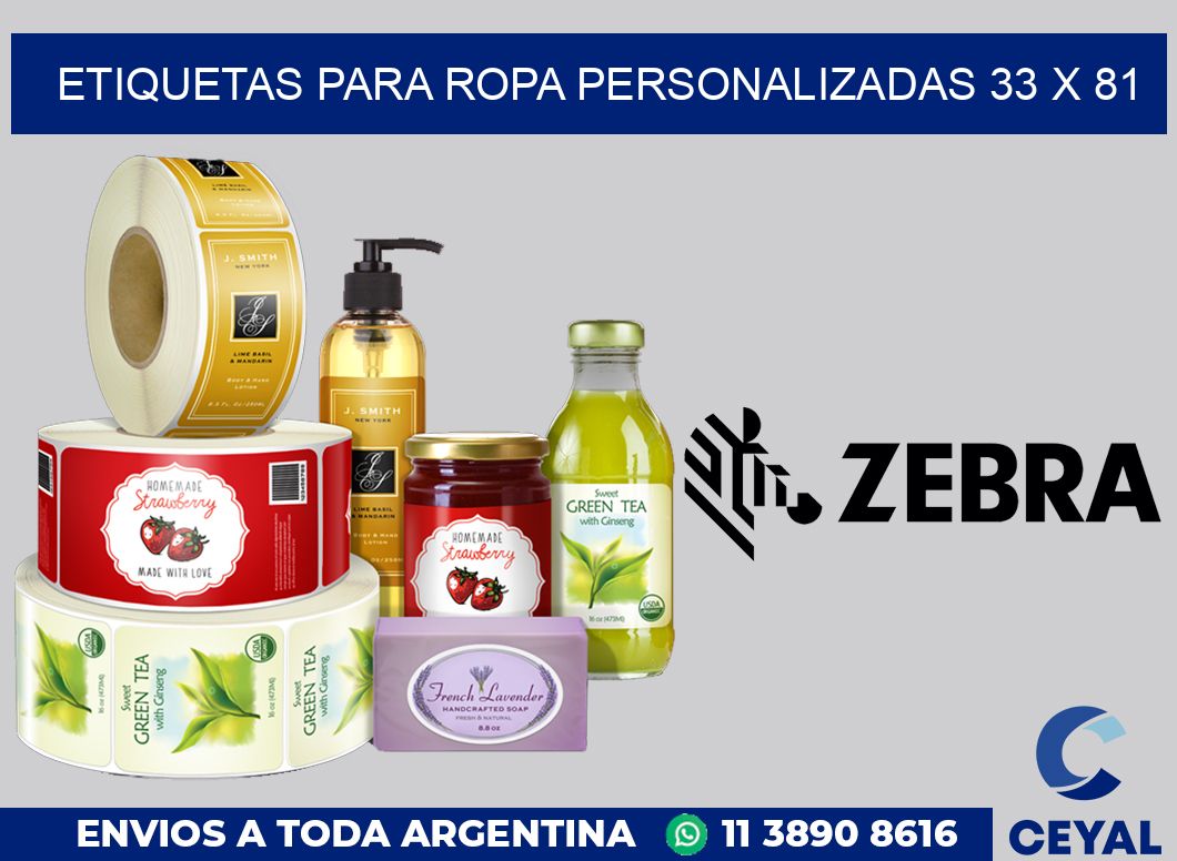 etiquetas para ropa personalizadas 33 x 81