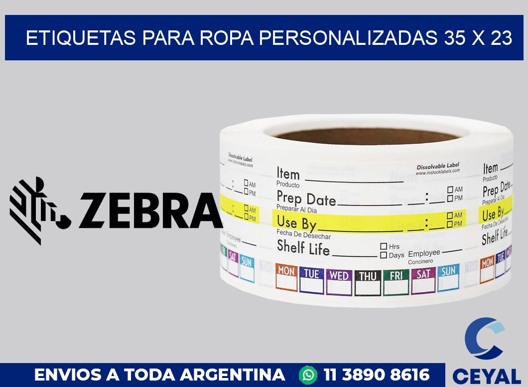 etiquetas para ropa personalizadas 35 x 23