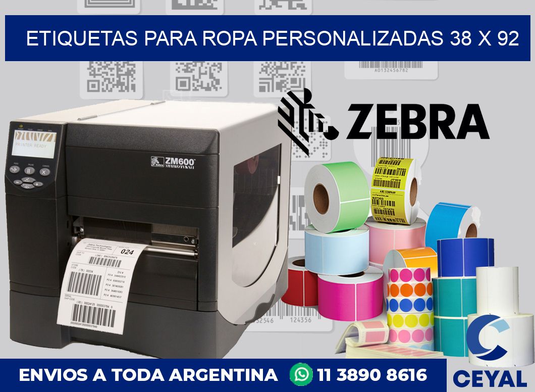 etiquetas para ropa personalizadas 38 x 92