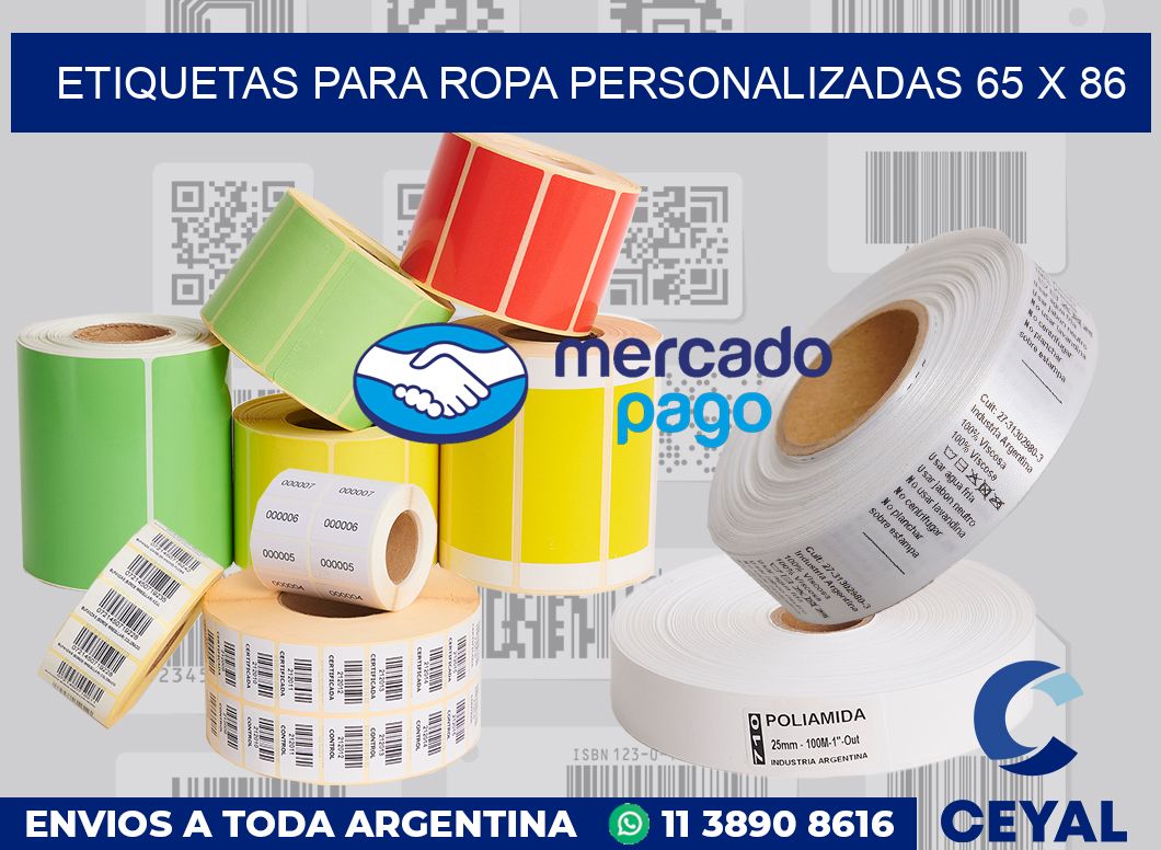 etiquetas para ropa personalizadas 65 x 86