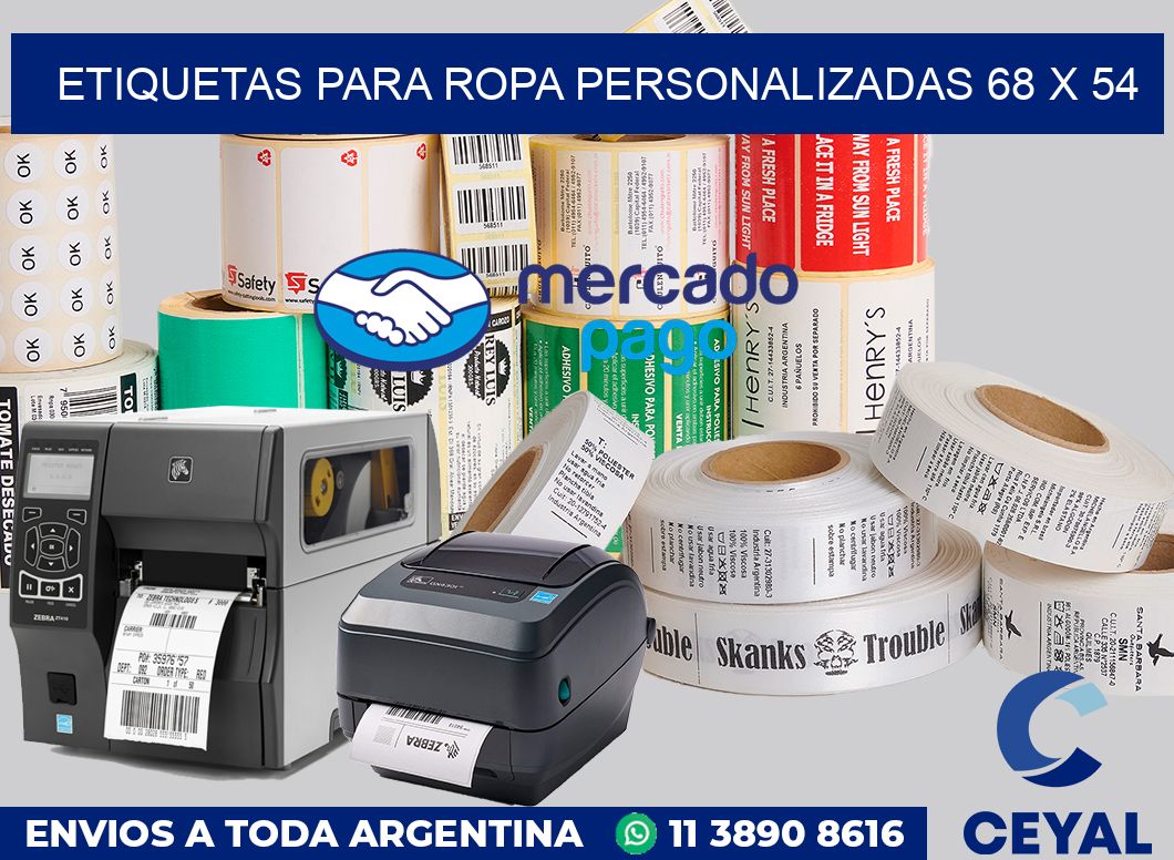 etiquetas para ropa personalizadas 68 x 54