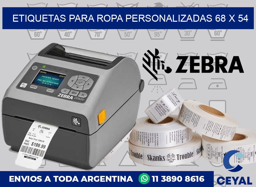 etiquetas para ropa personalizadas 68 x 54