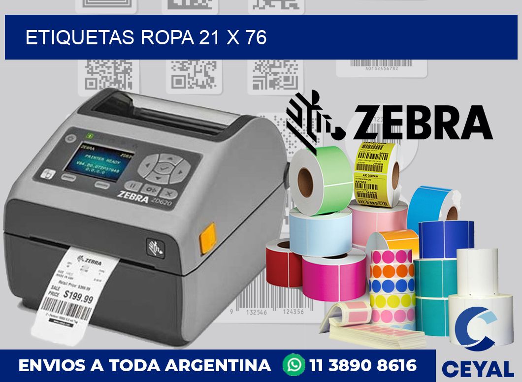 etiquetas ropa 21 x 76