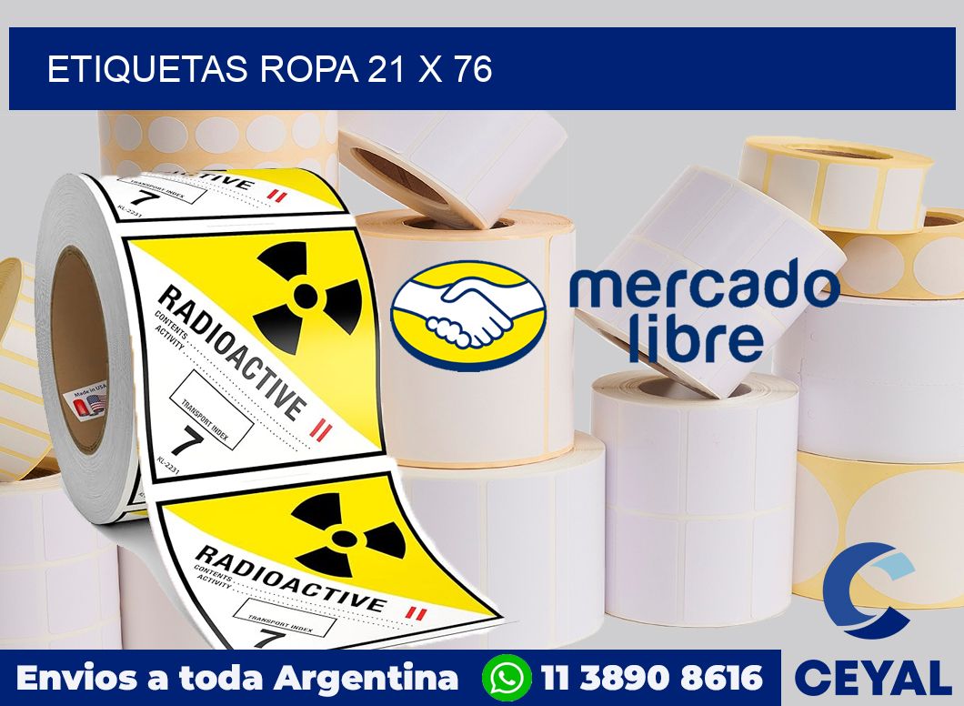 etiquetas ropa 21 x 76
