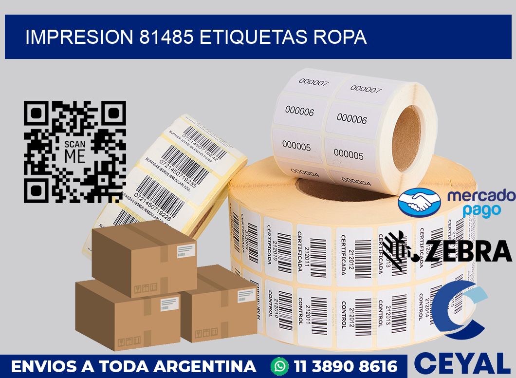 impresion 81485 etiquetas ropa