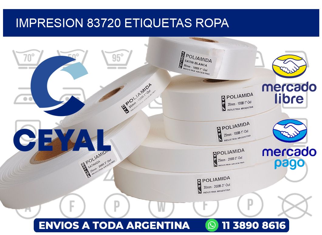 impresion 83720 etiquetas ropa