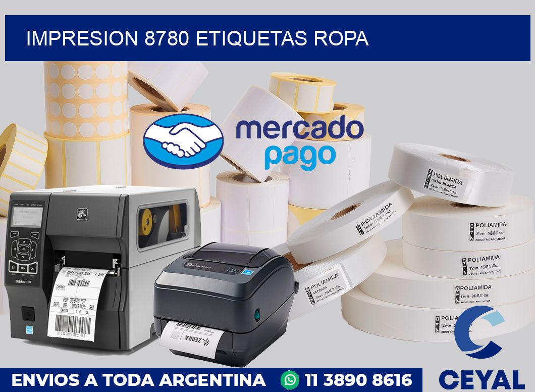impresion 8780 etiquetas ropa