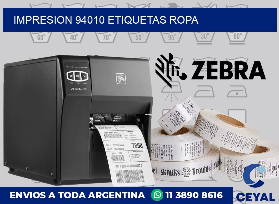 impresion 94010 etiquetas ropa