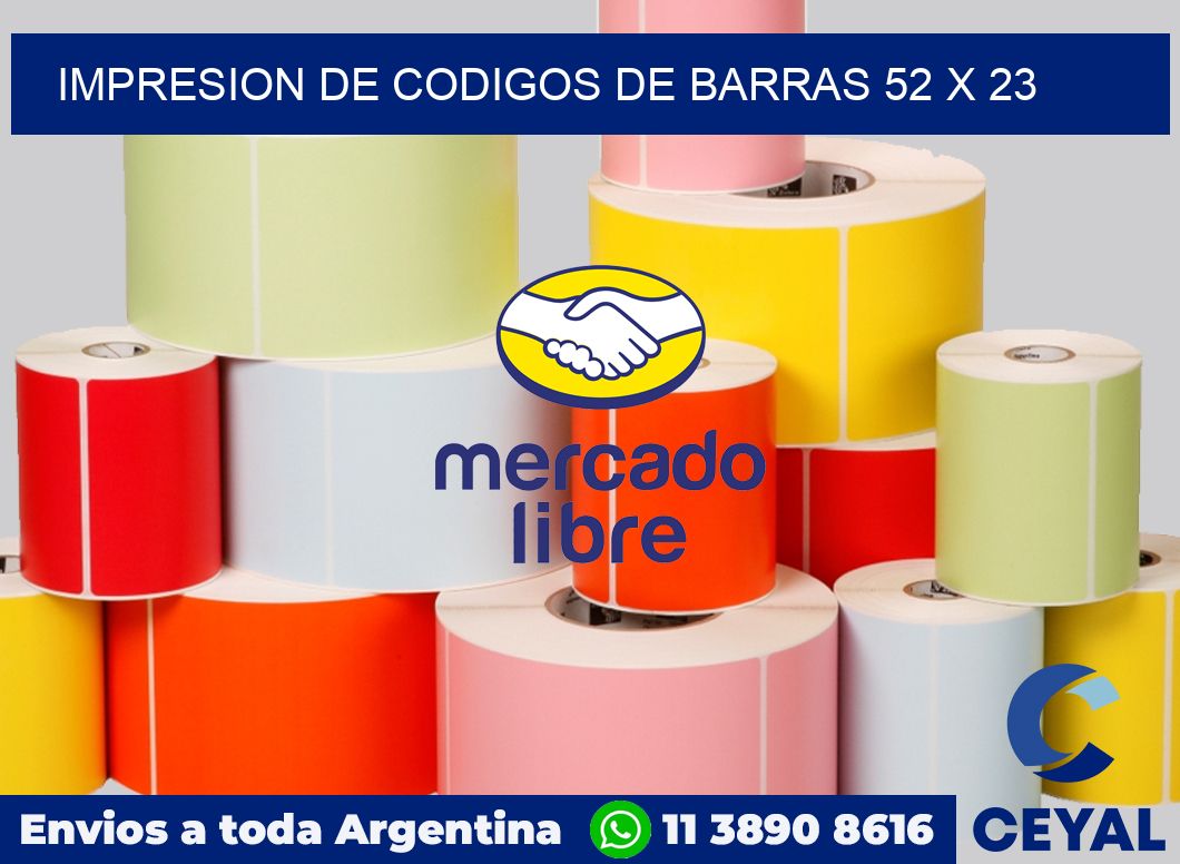 impresion de codigos de barras 52 x 23