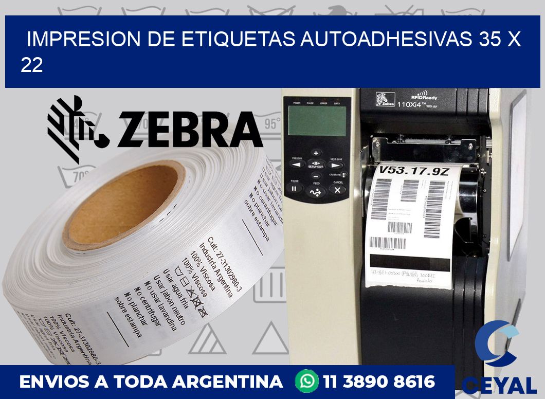 impresion de etiquetas autoadhesivas 35 x 22