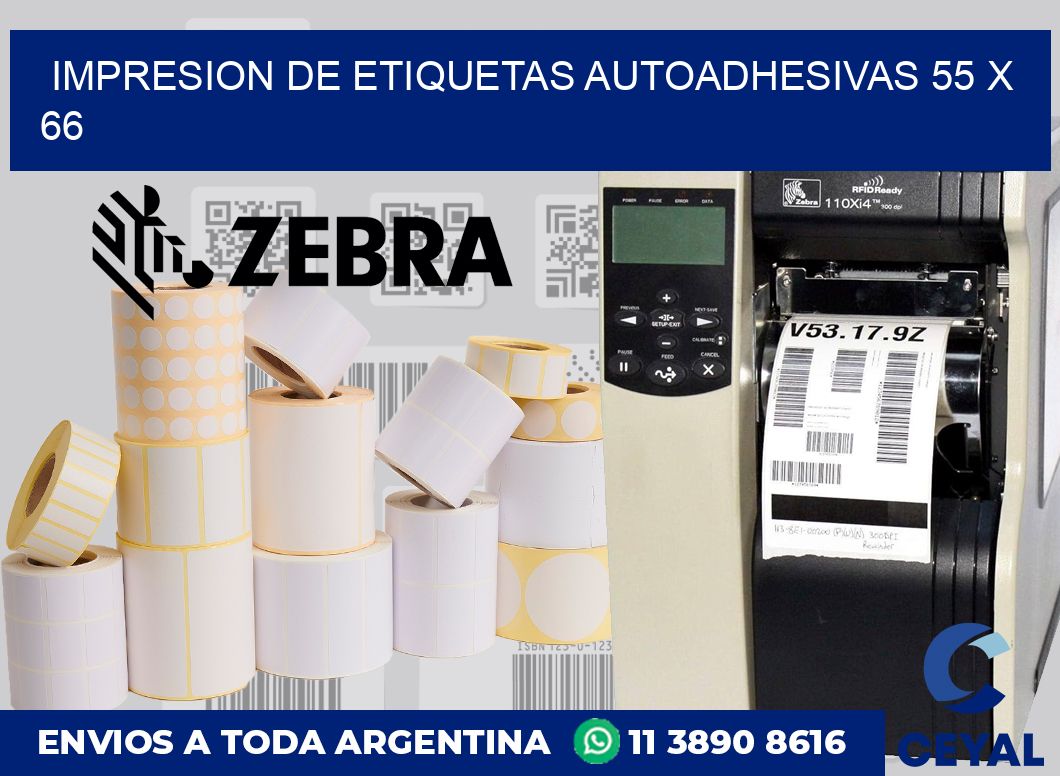 impresion de etiquetas autoadhesivas 55 x 66