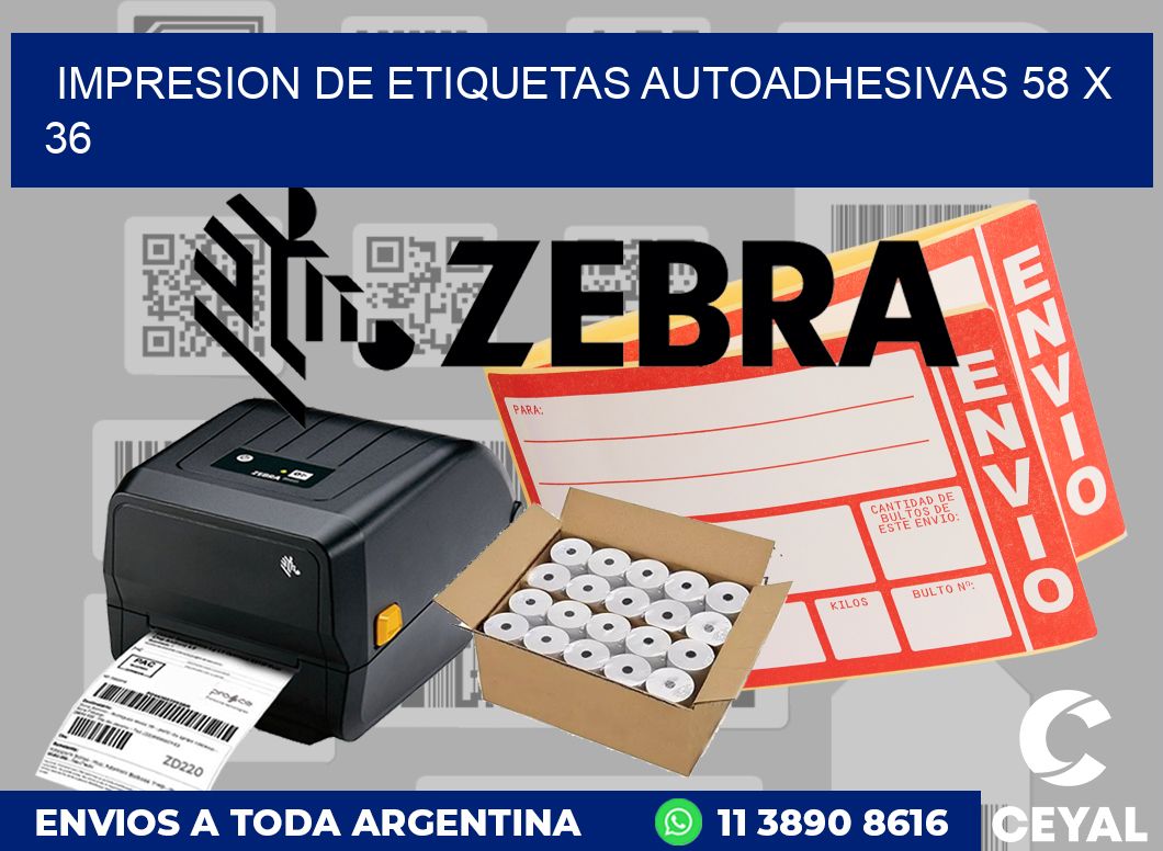 impresion de etiquetas autoadhesivas 58 x 36
