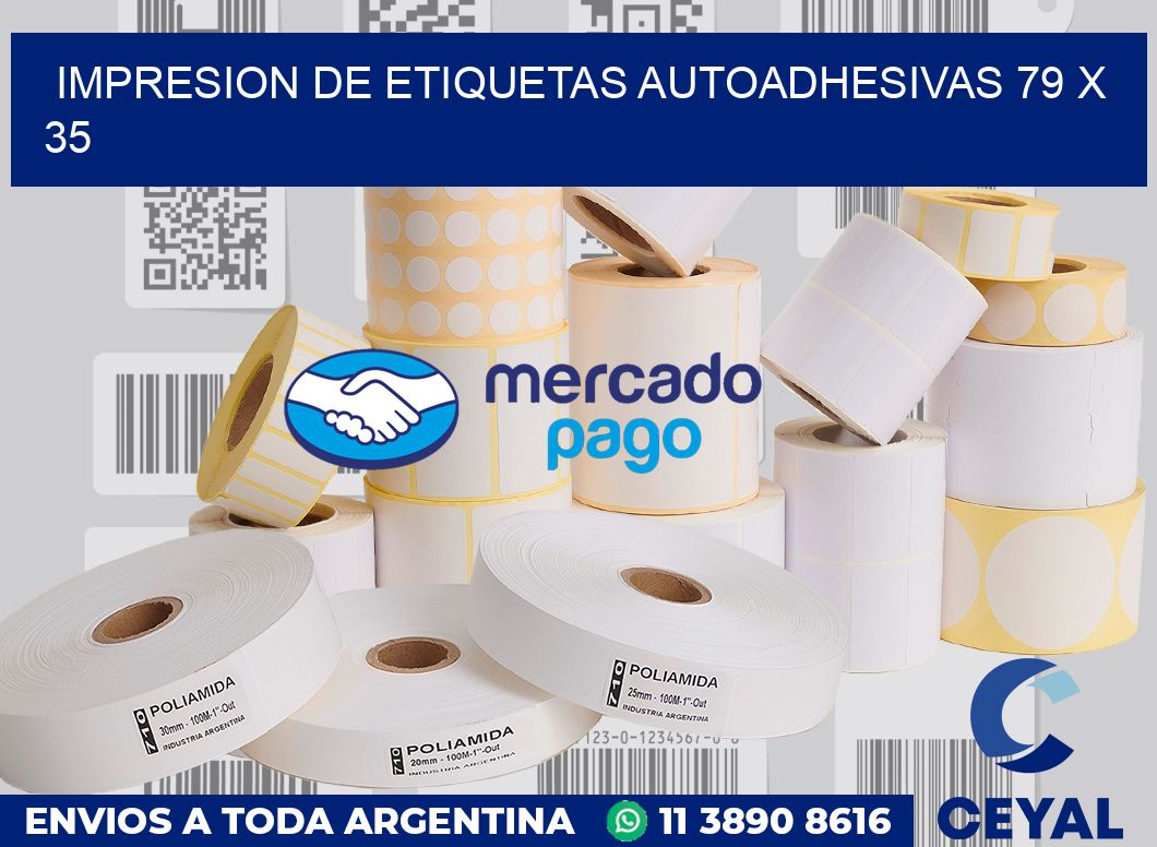 impresion de etiquetas autoadhesivas 79 x 35