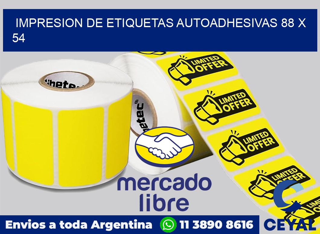 impresion de etiquetas autoadhesivas 88 x 54