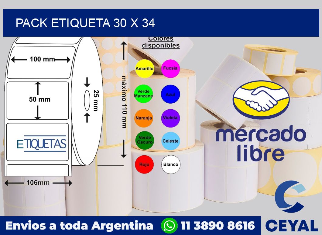 pack etiqueta 30 x 34