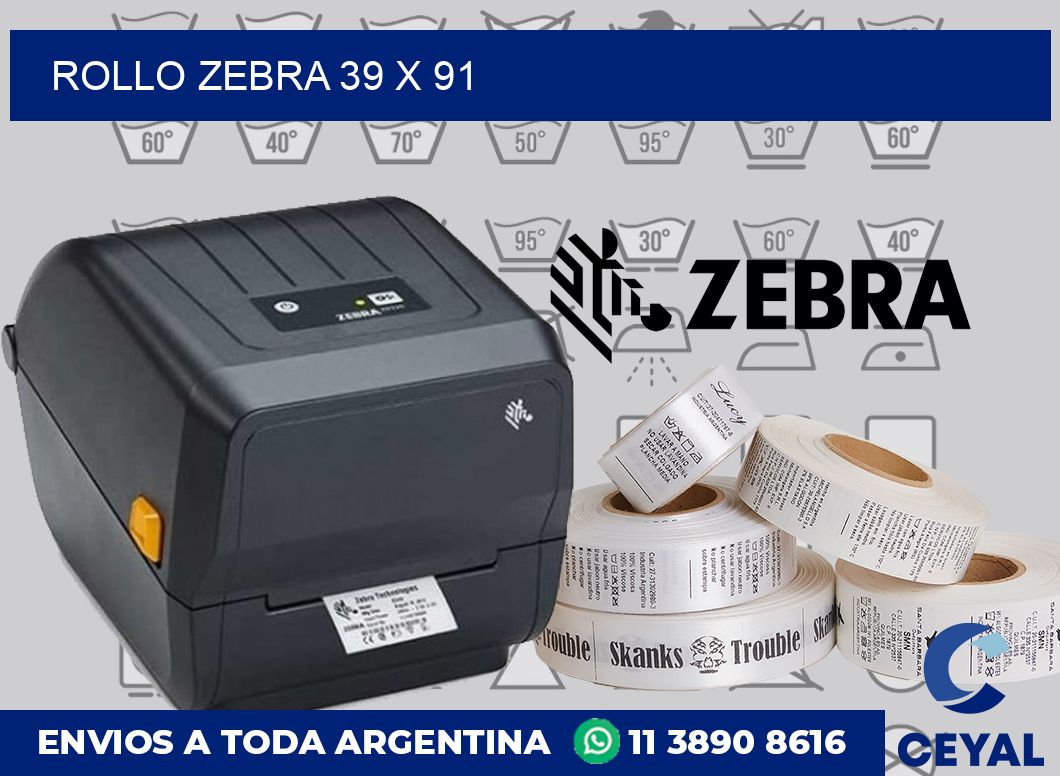 rollo zebra 39 x 91