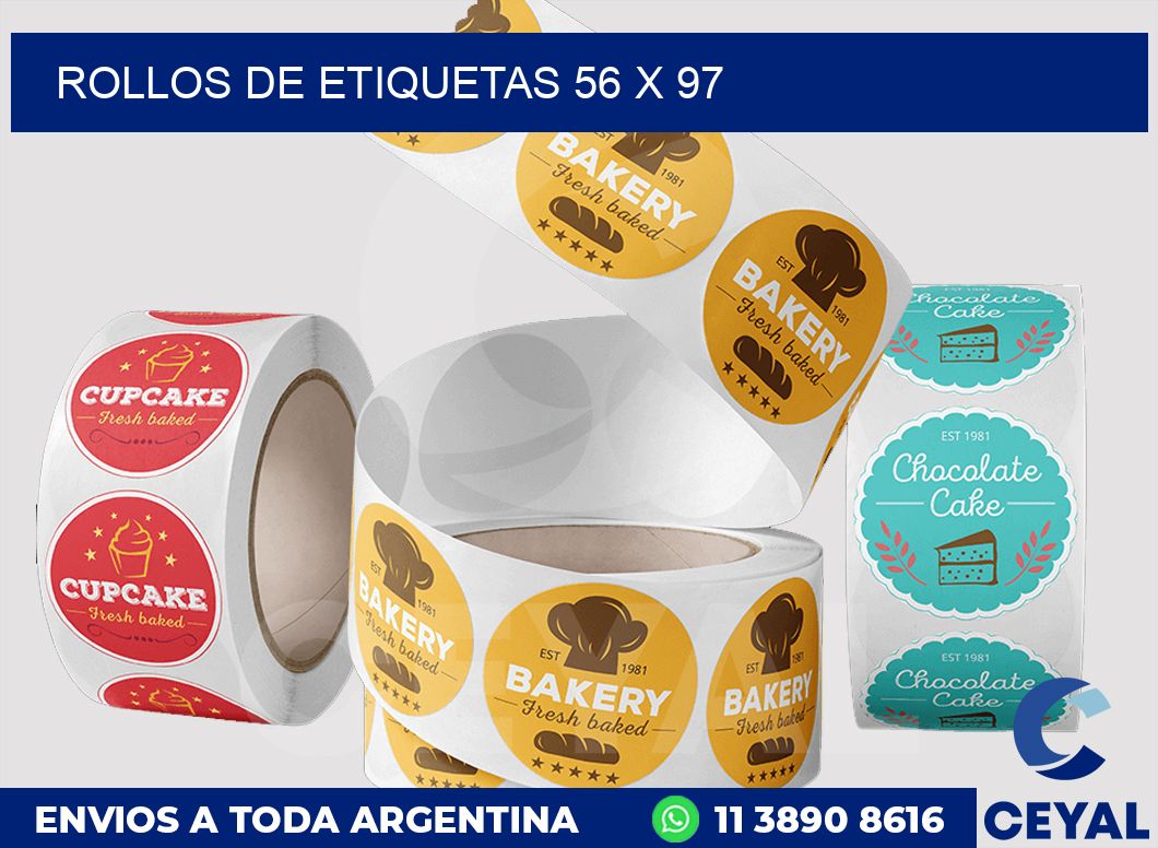 rollos de etiquetas 56 x 97