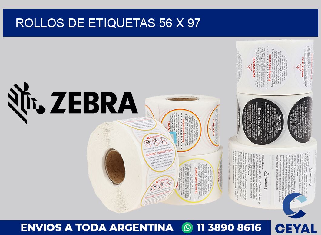 rollos de etiquetas 56 x 97
