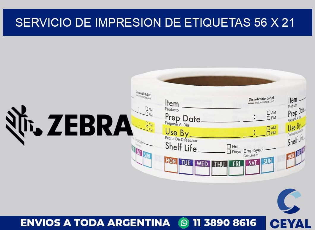 servicio de impresion de etiquetas 56 x 21