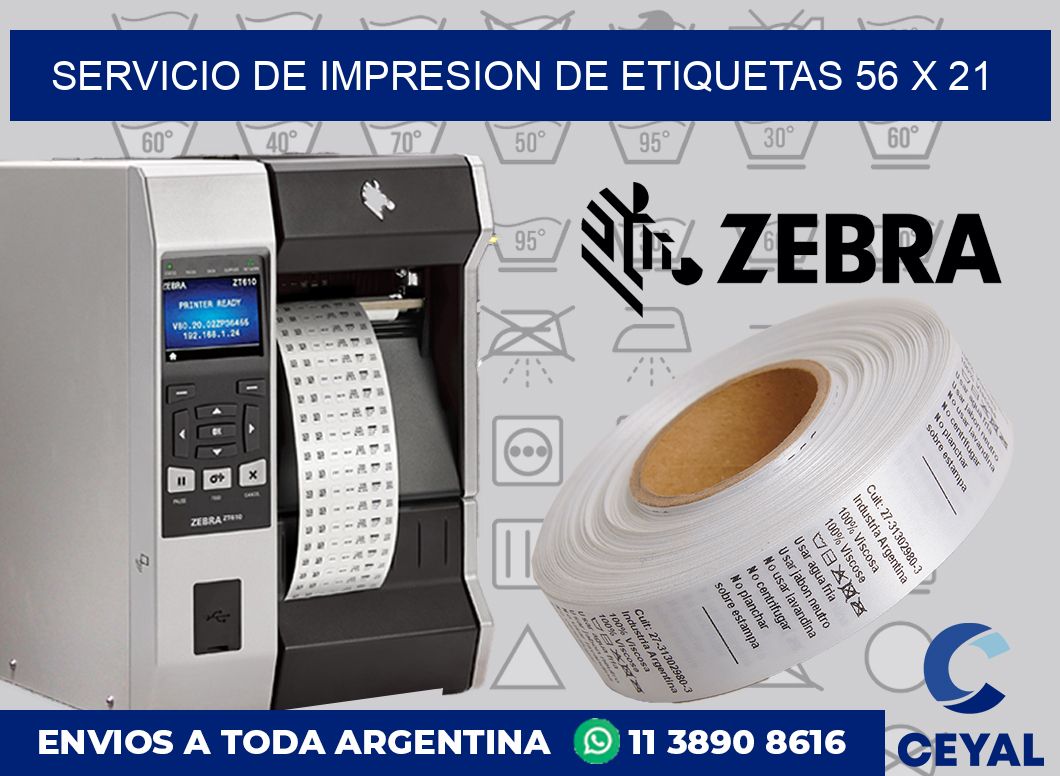 servicio de impresion de etiquetas 56 x 21