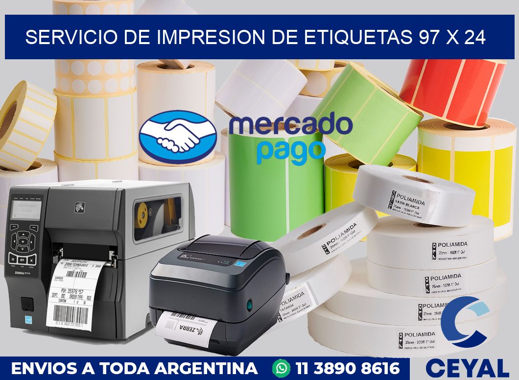 servicio de impresion de etiquetas 97 x 24