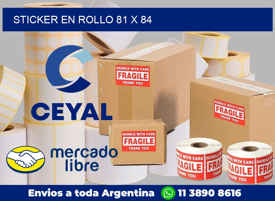 sticker en rollo 81 x 84