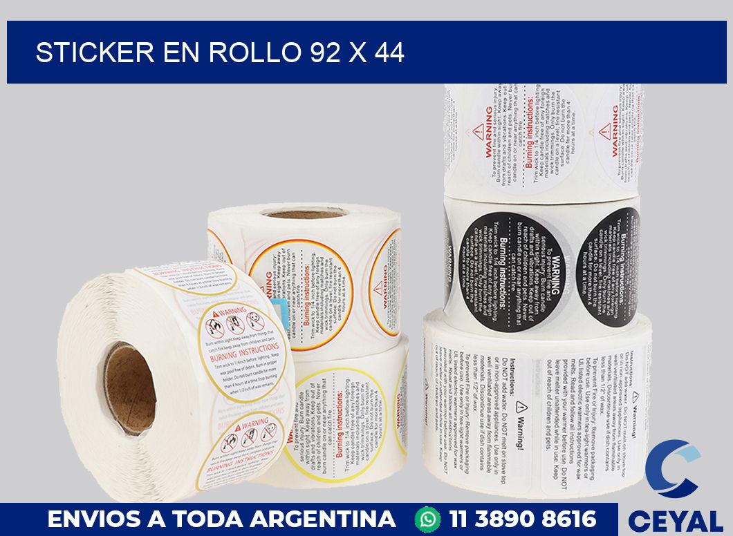 sticker en rollo 92 x 44
