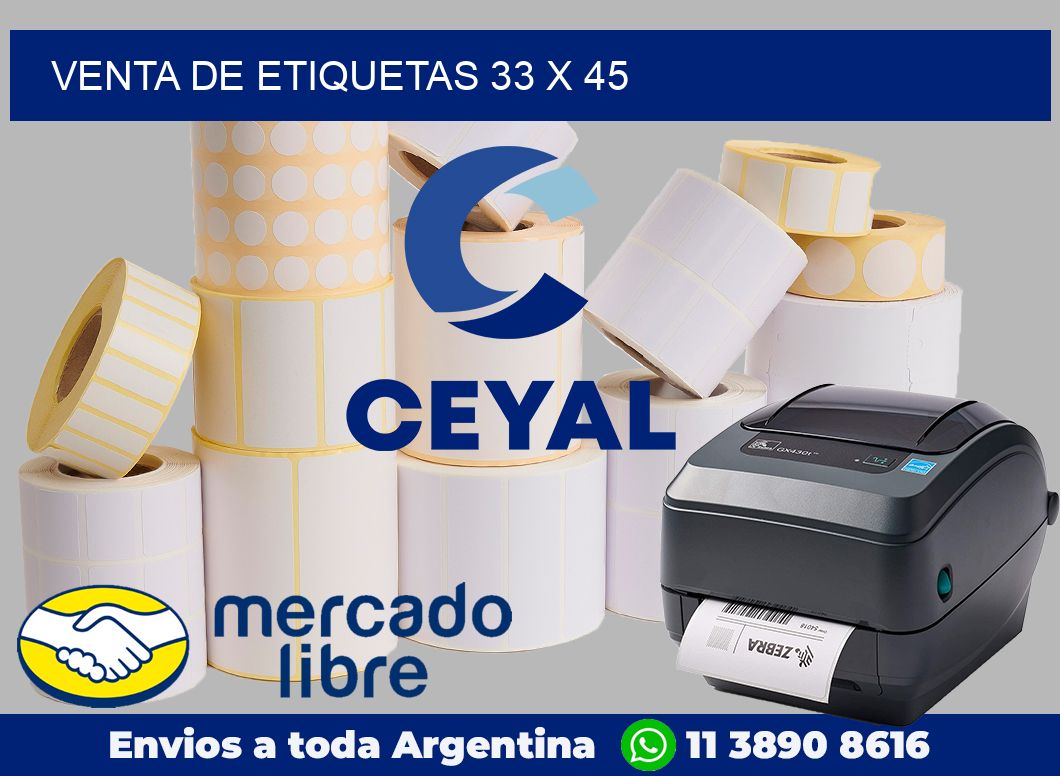 venta de etiquetas 33 x 45