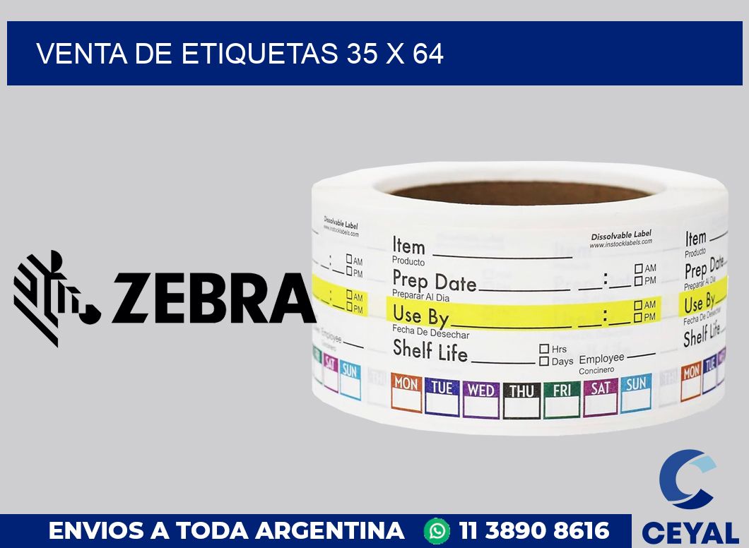 venta de etiquetas 35 x 64