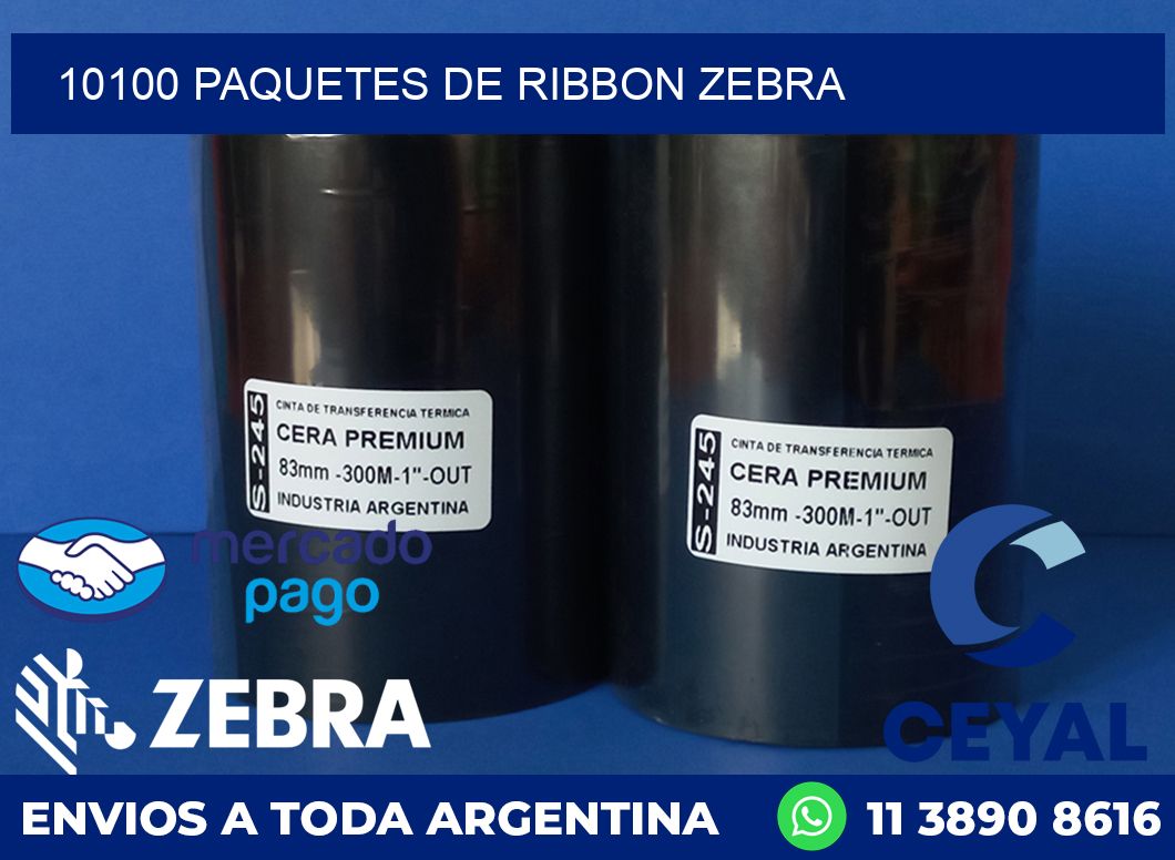 10100 PAQUETES DE RIBBON ZEBRA