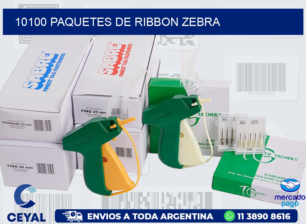 10100 PAQUETES DE RIBBON ZEBRA