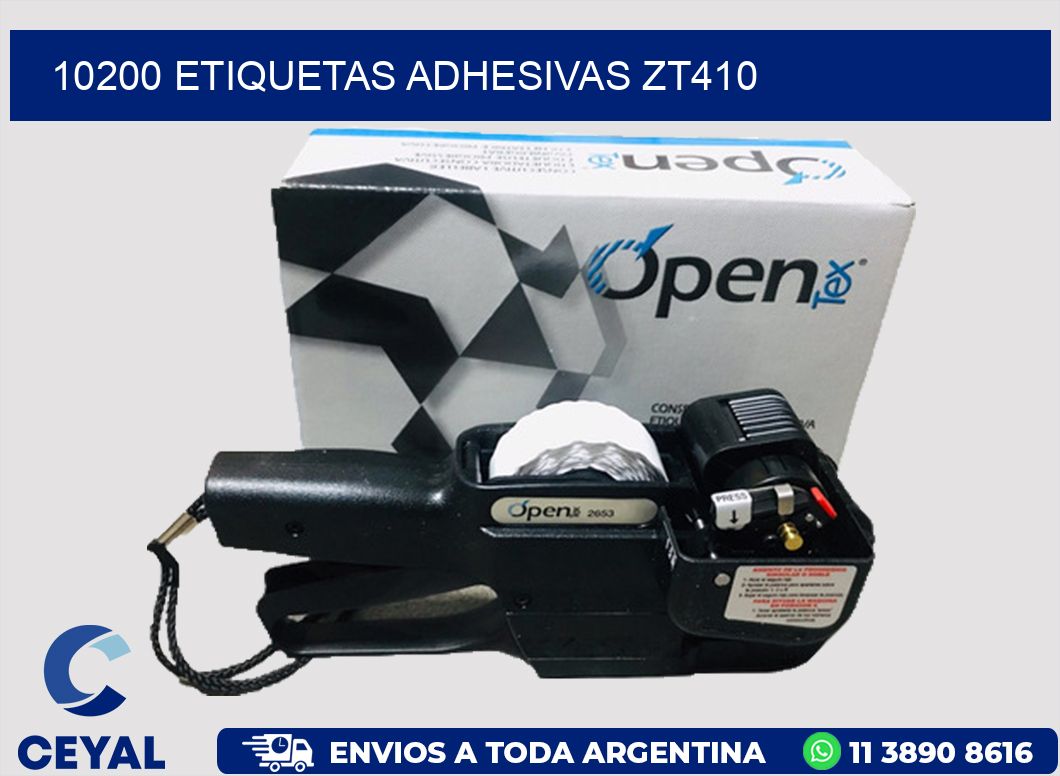 10200 ETIQUETAS ADHESIVAS ZT410