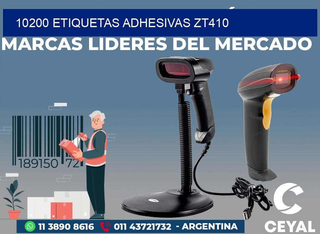 10200 ETIQUETAS ADHESIVAS ZT410