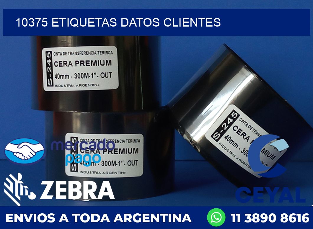 10375 ETIQUETAS DATOS CLIENTES